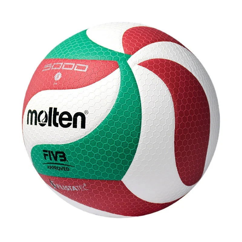 Original Molten V5M5000 Volleyball Standard Size 5 PU Ball for Students Adult and Teenager Competition Training Outdoor Indoor - Slobuy