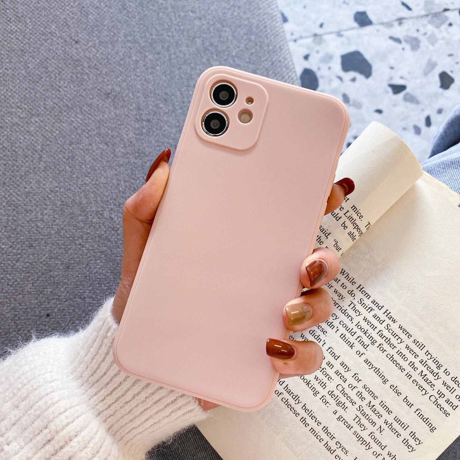 Original Square Liquid Silicone Phone Case For iPhone 15 14 13 11 12 Pro Max Mini X XS 7 8 Plus SE 2020 Shockproof Back Cover - Slobuy
