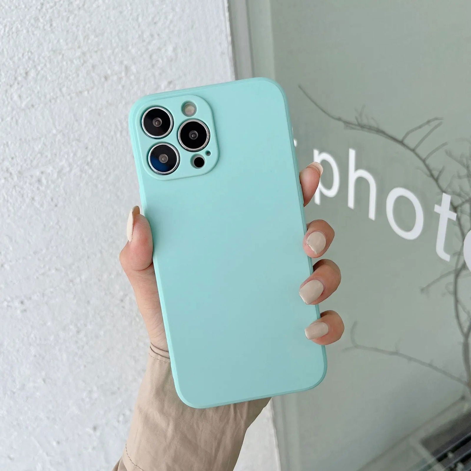 Original Square Liquid Silicone Phone Case For iPhone 15 14 13 11 12 Pro Max Mini X XS 7 8 Plus SE 2020 Shockproof Back Cover - Slobuy