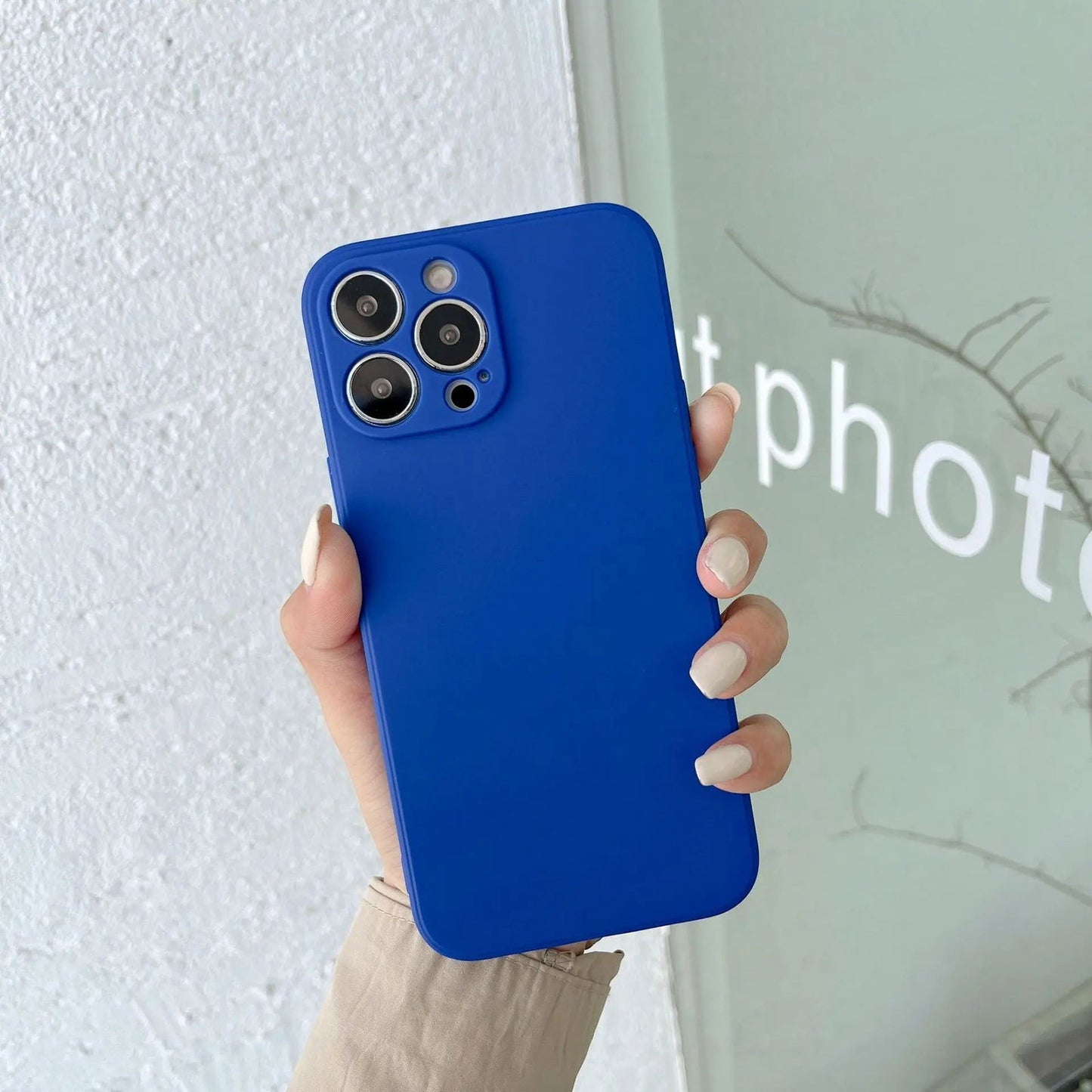 Original Square Liquid Silicone Phone Case For iPhone 15 14 13 11 12 Pro Max Mini X XS 7 8 Plus SE 2020 Shockproof Back Cover - Slobuy