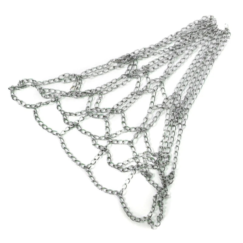 Outdoor Basketball Classic Sport Steel Chain Basketball Net Galvanized Steel Chain Durable Basketball Target Net - Slobuy