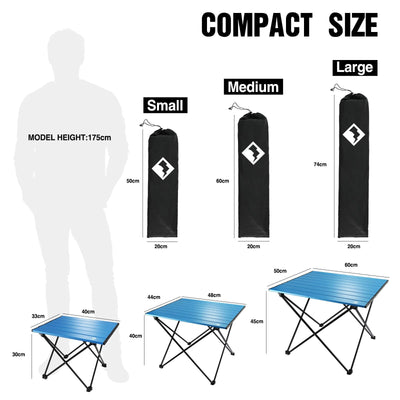 Outdoor Foldable Table Portable Camping Desk Aluminum Alloy  Folding Desk For Outdoor Garden Picnic BBQ - Slobuy