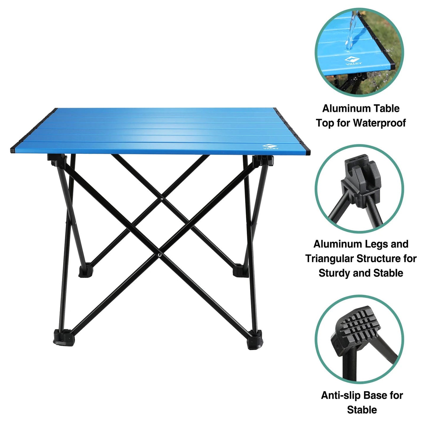Outdoor Foldable Table Portable Camping Desk Aluminum Alloy  Folding Desk For Outdoor Garden Picnic BBQ - Slobuy