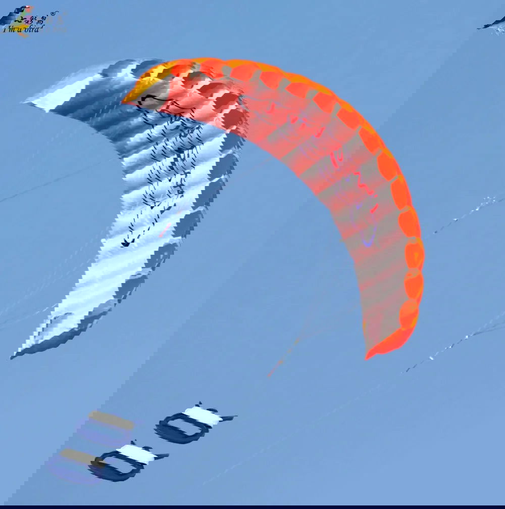 Outdoor Fun Sports Power Dual Line Stunt Parafoil Parachute Rainbow Sports Beach Kite For Beginner - Slobuy