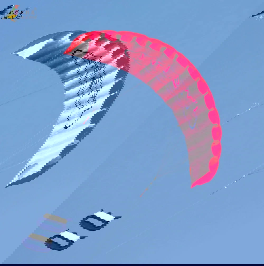 Outdoor Fun Sports Power Dual Line Stunt Parafoil Parachute Rainbow Sports Beach Kite For Beginner - Slobuy
