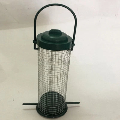 Outdoor Mesh Bird Feeder Hanging Hook Dark Green Food Dispenser Multiple Hole Outdoor Garden Balcony Porch Pet Supply Accessory - Slobuy
