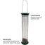 Outdoor Mesh Bird Feeder Hanging Hook Dark Green Food Dispenser Multiple Hole Outdoor Garden Balcony Porch Pet Supply Accessory - Slobuy