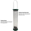 Outdoor Mesh Bird Feeder Hanging Hook Dark Green Food Dispenser Multiple Hole Outdoor Garden Balcony Porch Pet Supply Accessory - Slobuy