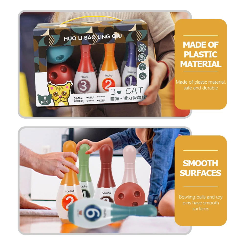 Outdoor Playset Children'S Bowling Indoor Number Kids Toys Game For Pin Toddler Bowling Set Education Toys For Kids Toddlers - Slobuy