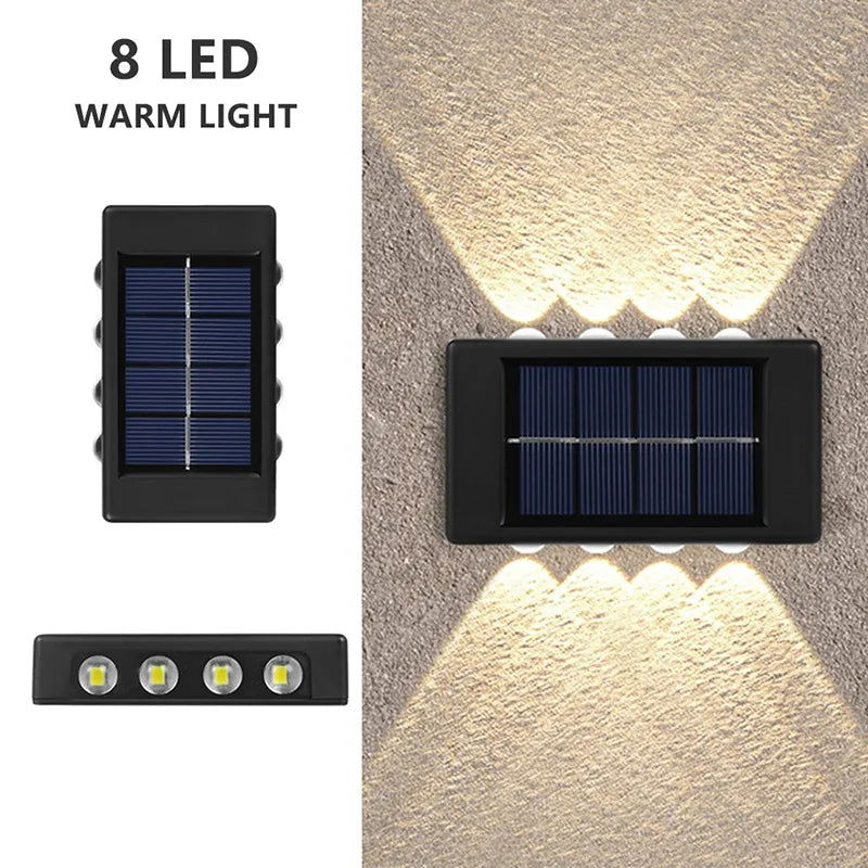 Outdoor Solar LED Wall Lights Waterproof Led Solar Lamp Up And Down Luminous Lighting For Garden Balcony Yard Street Decor Lamps - Slobuy