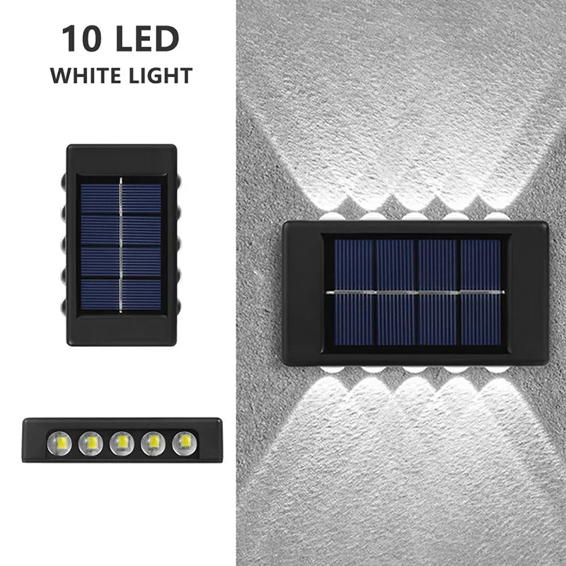 Outdoor Solar LED Wall Lights Waterproof Led Solar Lamp Up And Down Luminous Lighting For Garden Balcony Yard Street Decor Lamps - Slobuy