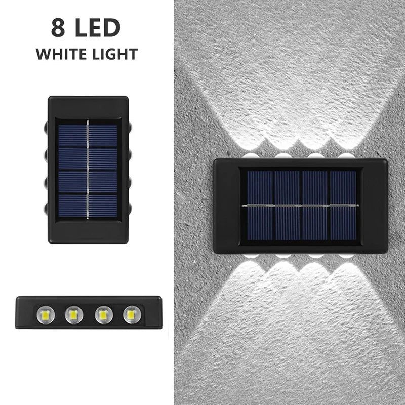 Outdoor Solar LED Wall Lights Waterproof Led Solar Lamp Up And Down Luminous Lighting For Garden Balcony Yard Street Decor Lamps - Slobuy