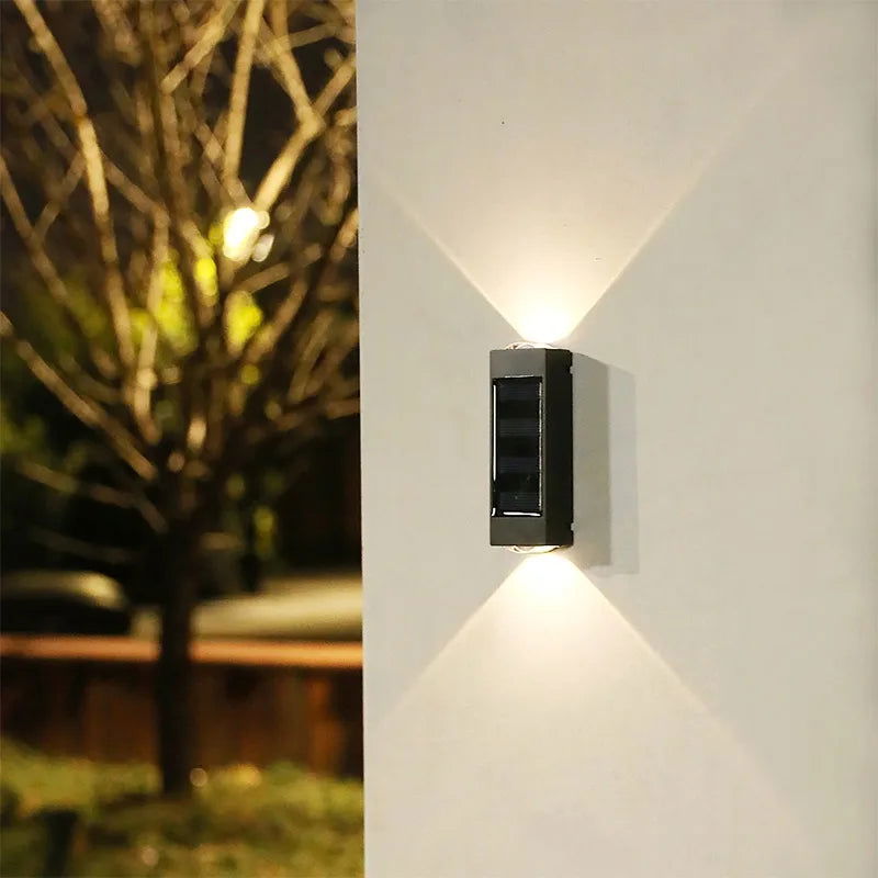 Outdoor Solar LED Wall Lights Waterproof Led Solar Lamp Up And Down Luminous Lighting For Garden Balcony Yard Street Decor Lamps - Slobuy