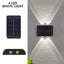 Outdoor Solar LED Wall Lights Waterproof Led Solar Lamp Up And Down Luminous Lighting For Garden Balcony Yard Street Decor Lamps - Slobuy