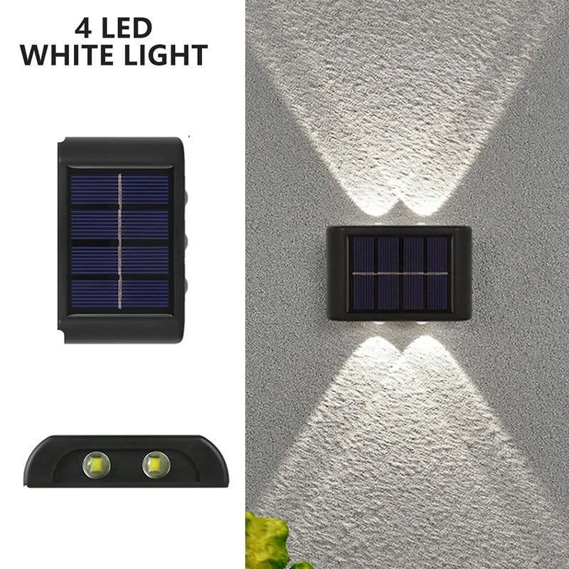 Outdoor Solar LED Wall Lights Waterproof Led Solar Lamp Up And Down Luminous Lighting For Garden Balcony Yard Street Decor Lamps - Slobuy