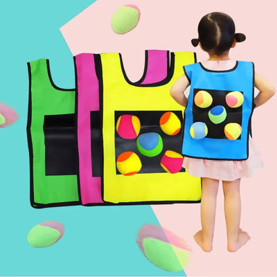 Outdoor Sport Game Props Vest Sticky Jersey Vest Game Vest Waistcoat With Sticky Ball Throwing Toys For Children Kids Sports Toy - Slobuy