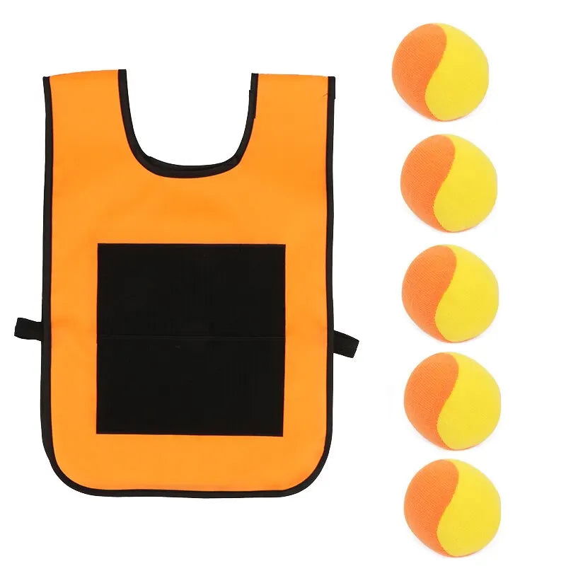 Outdoor Sport Game Props Vest Sticky Jersey Vest Game Vest Waistcoat With Sticky Ball Throwing Toys For Children Kids Sports Toy - Slobuy
