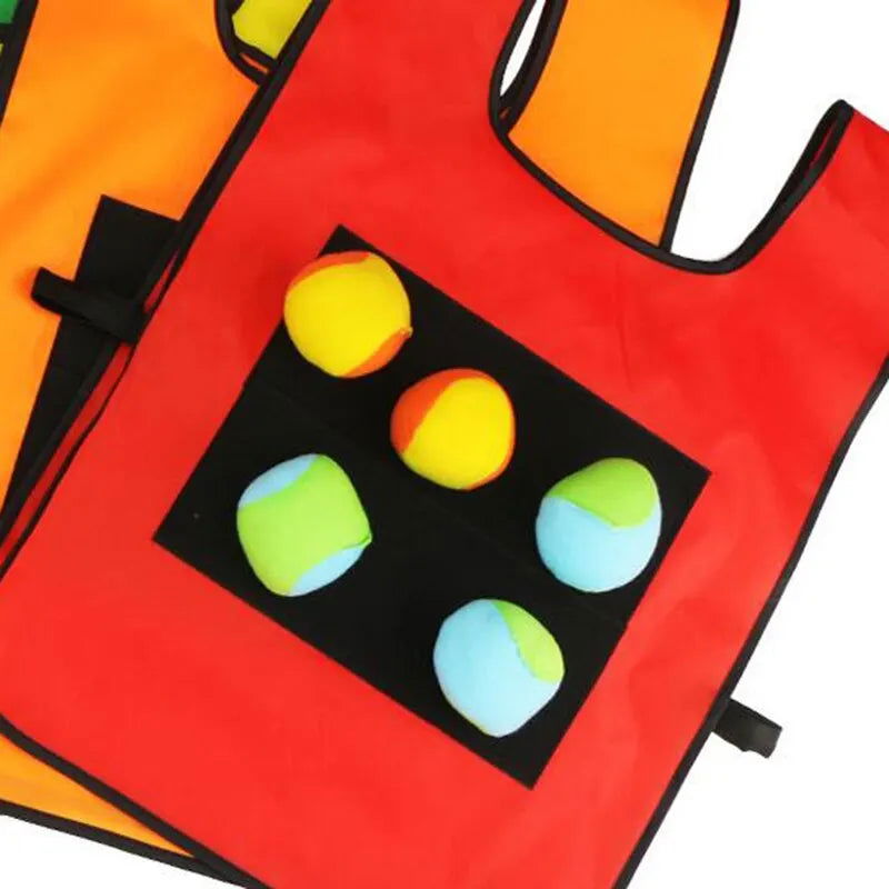 Outdoor Sport Game Props Vest Sticky Jersey Vest Game Vest Waistcoat With Sticky Ball Throwing Toys For Children Kids Sports Toy - Slobuy