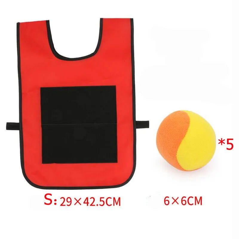 Outdoor Sport Game Props Vest Sticky Jersey Vest Game Vest Waistcoat With Sticky Ball Throwing Toys For Children Kids Sports Toy - Slobuy