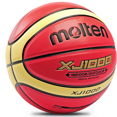 Molten XJ1000 Basketball Size 6, 7 Indoor/Outdoor Training Wear-Resistant PU Leather Basketball - Slobuy