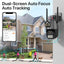Outdoor Wifi PTZ Camera 4K 8MP HD Dual-Lens Dual Screen Camera AI Auto Tracking 4MP Video Surveillance Police Light Alarm iCSee - Slobuy