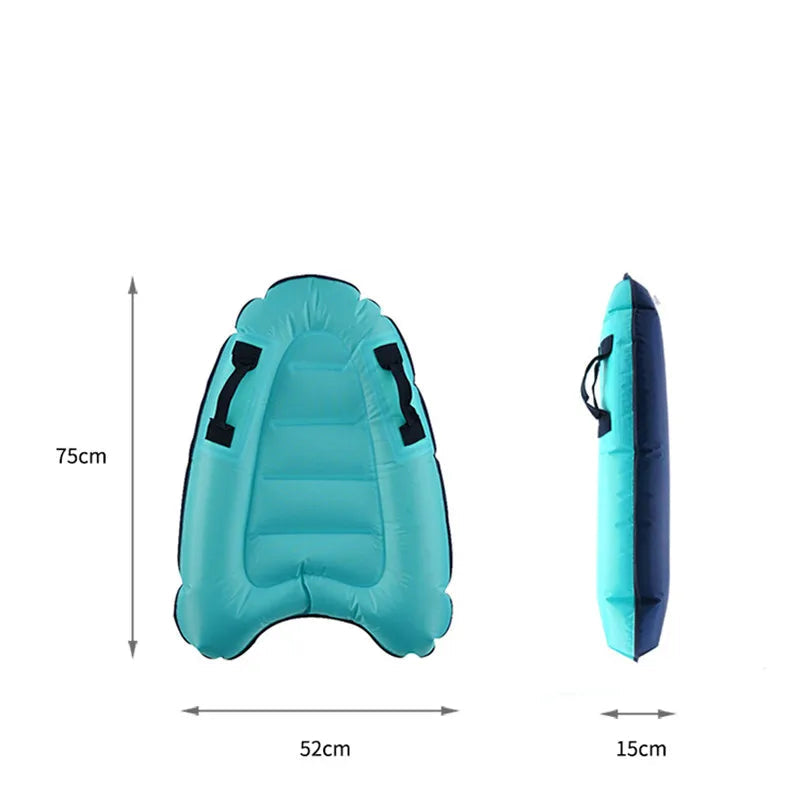 Outdoor inflatable surfboard portable bodyboard adult children swimming safe lightweight kickboard sea surfing wakeboard - Slobuy