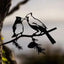 Metal Birds Yard Decor for Tree, Metal Raven/Owl,Steel Art, Garden Sculpture, Outdoor Decorations, Backyard Art, Silhouette Art - Slobuy