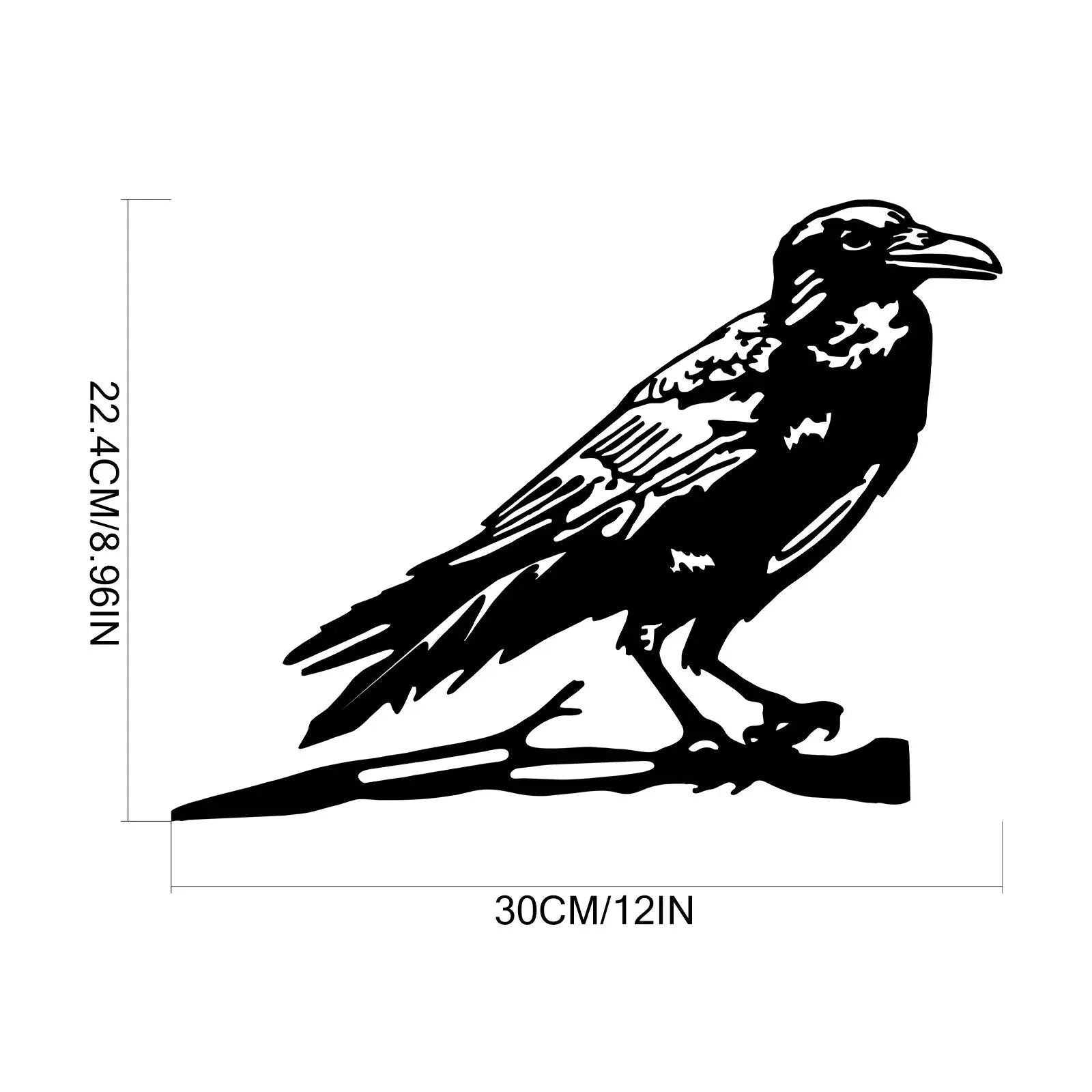Metal Birds Yard Decor for Tree, Metal Raven/Owl,Steel Art, Garden Sculpture, Outdoor Decorations, Backyard Art, Silhouette Art - Slobuy