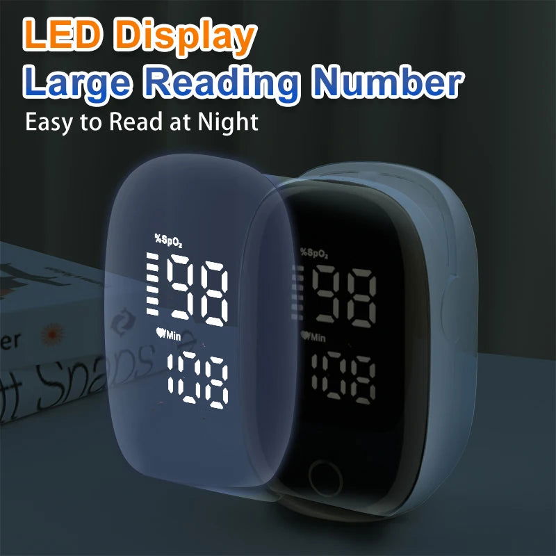 Oximeter Portable Fingertip Pulse Blood Oxygen Saturation Monitor With LED Display Fingertip Oximeter Testing SpO2 Health Care - Slobuy