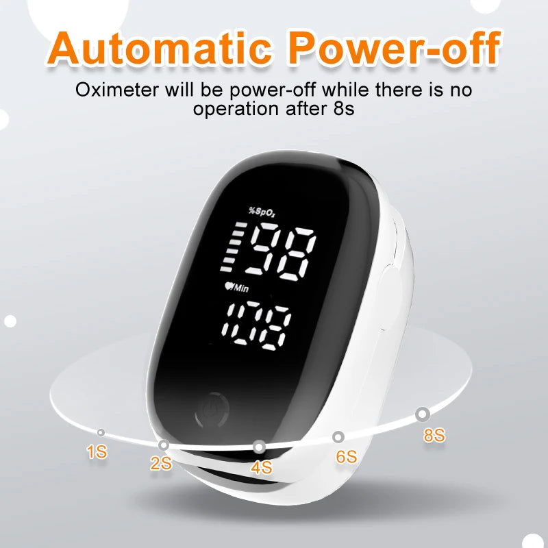 Oximeter Portable Fingertip Pulse Blood Oxygen Saturation Monitor With LED Display Fingertip Oximeter Testing SpO2 Health Care - Slobuy