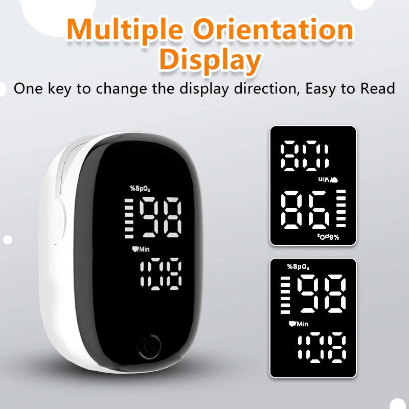 Oximeter Portable Fingertip Pulse Blood Oxygen Saturation Monitor With LED Display Fingertip Oximeter Testing SpO2 Health Care - Slobuy