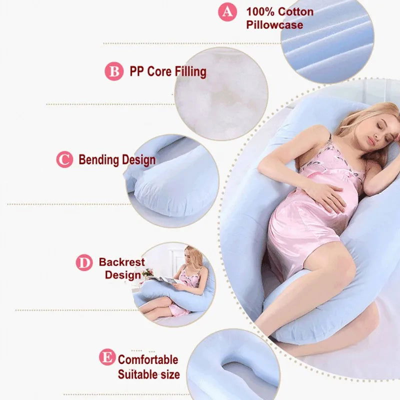 PANGDUBE Pregnancy Pillow 130*70cm Sleeping Waist Pillow for Pregnant Women Nursing Pillow Breastfeeding Cushion for Women - Slobuy