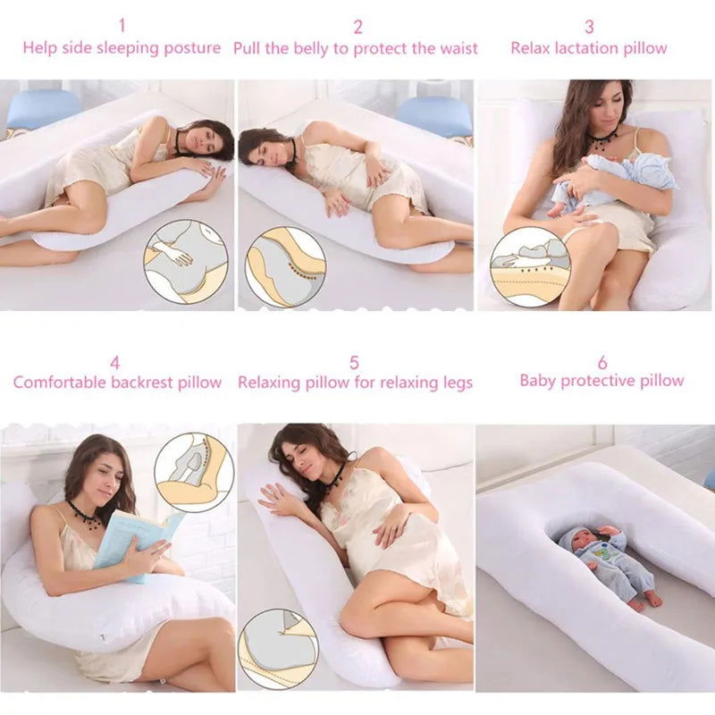 PANGDUBE Pregnancy Pillow 130*70cm Sleeping Waist Pillow for Pregnant Women Nursing Pillow Breastfeeding Cushion for Women - Slobuy