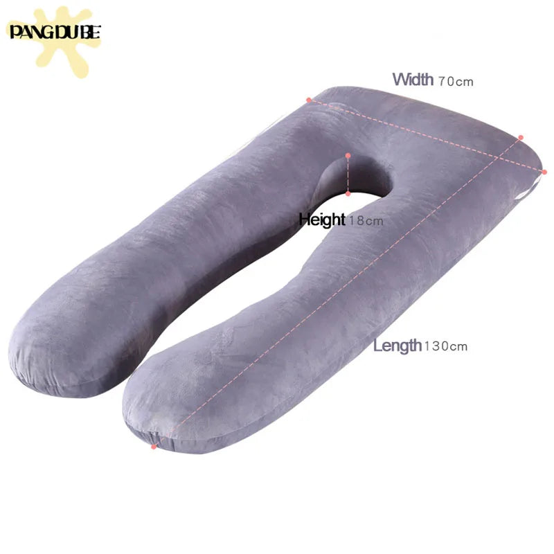 PANGDUBE Pregnancy Pillow 130*70cm Sleeping Waist Pillow for Pregnant Women Nursing Pillow Breastfeeding Cushion for Women - Slobuy