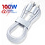 PD 100W USB C to USB Type-C Cable Fast Charge Data Cable For Huawei P30 Samsung Xiaomi Phone Data Line Quick Charge Accessories - Slobuy