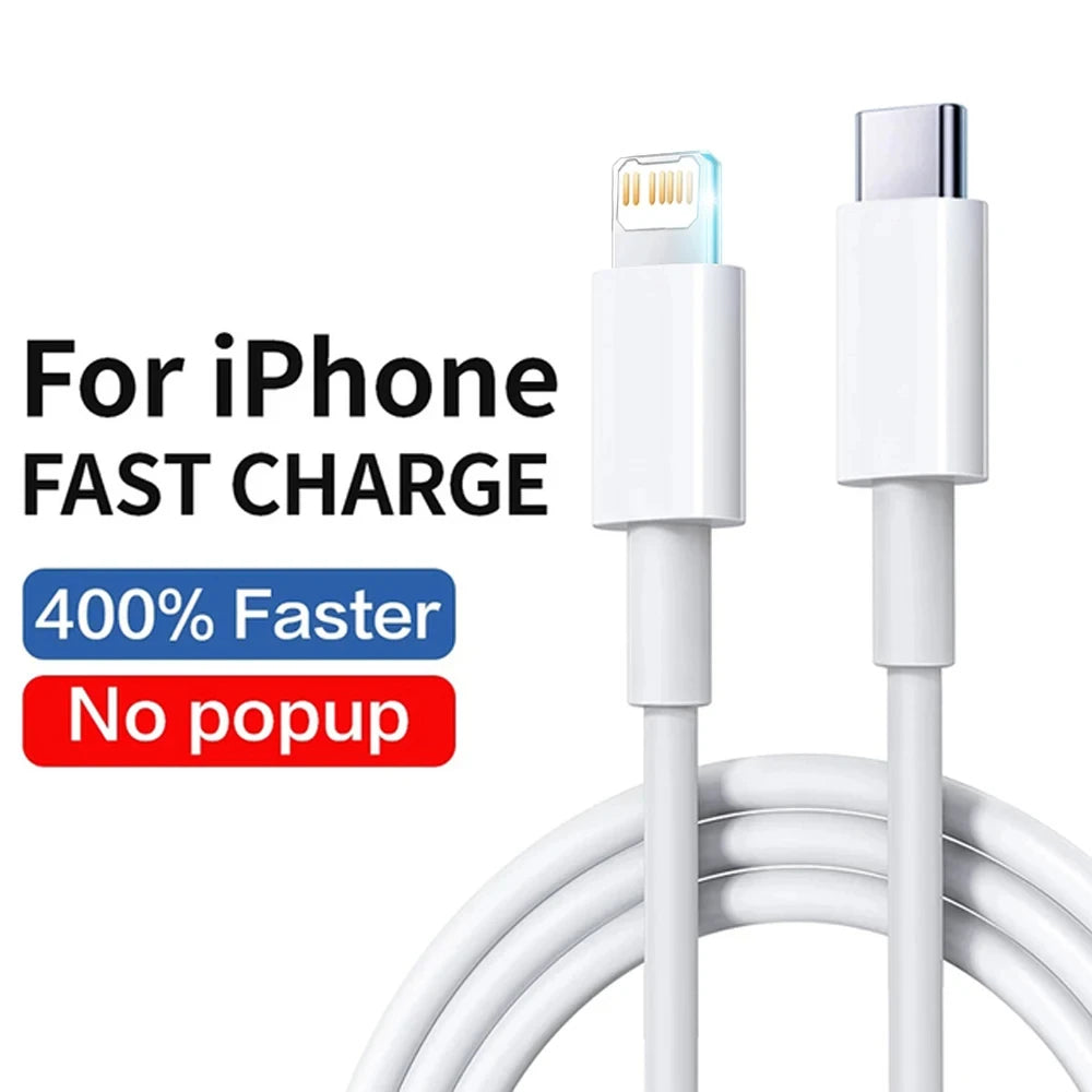 PD 20W Fast Charging Cable For Apple iPhone 14 13 12 11 Pro Max Plus Mini USB C 1M 2M Data Cables Quick Charge Phone Accessories - Slobuy