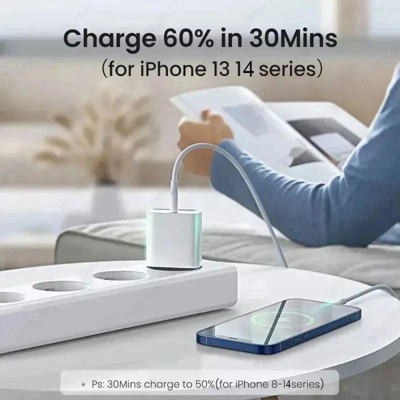 PD 30W Fast Charger For Apple iPhone 14 11 12 13 15 Pro Max Fast Charging Cable For iPhone 15 14 Plus Charger Phone Accessories - Slobuy