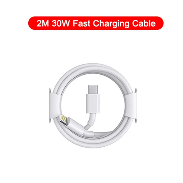 PD 30W Fast Charger For Apple iPhone 14 11 12 13 15 Pro Max Fast Charging Cable For iPhone 15 14 Plus Charger Phone Accessories - Slobuy