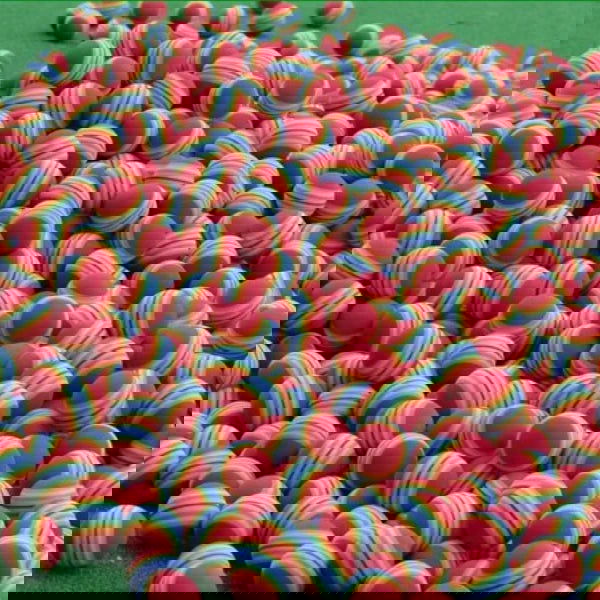 PGM 10pcs Rainbow Stripe Foam Sponge Golf Balls Swing Practice Training Aids Ball 38mm Indoor Practice Ball Golf Stuff Q007 - Slobuy