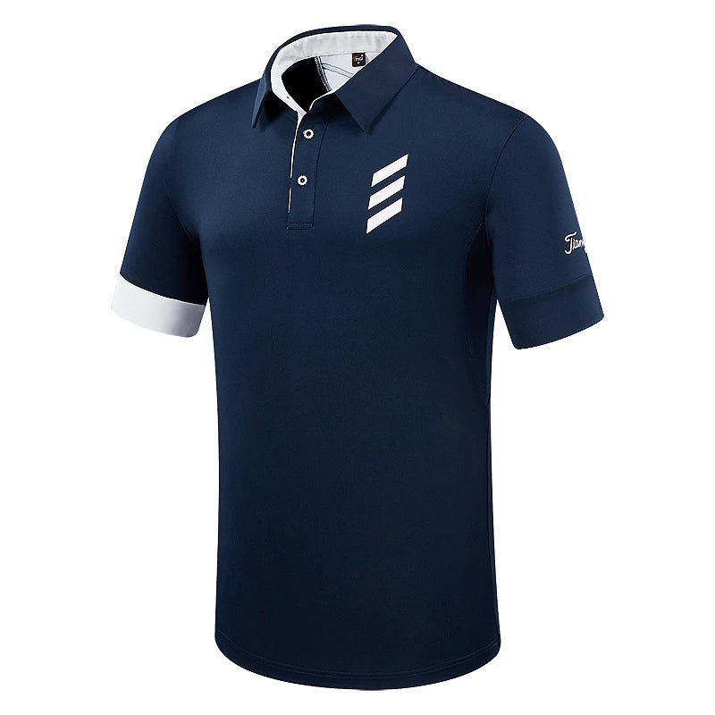 PGM Golf T-shirt Men's Shirts Summer Short Sleeve Tops Male Breathable Elastic Uniforms Golf Clothing Size M-XXL - Slobuy