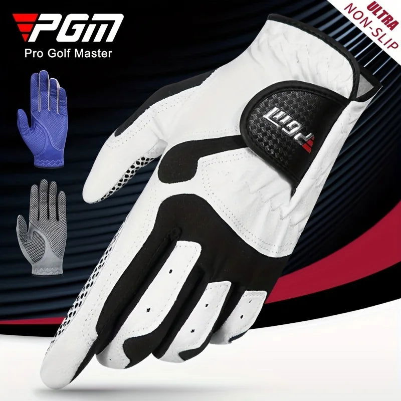 PGM Professional Golf Gloves Microfiber Cloth Fabric Breathable Non-Slip Gloves Club Swing Putting Training Gloves - Slobuy