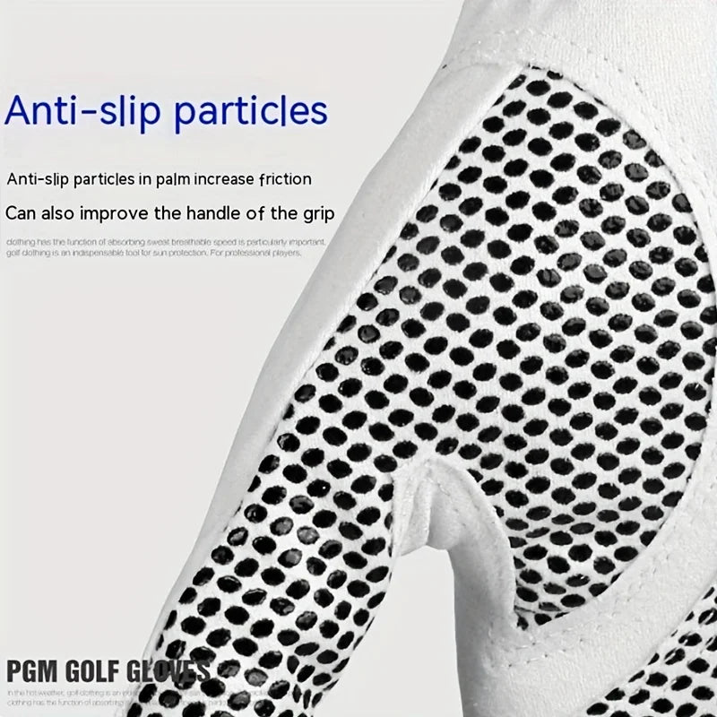 PGM Professional Golf Gloves Microfiber Cloth Fabric Breathable Non-Slip Gloves Club Swing Putting Training Gloves - Slobuy