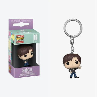 POP BTS Keychain Toy Kpop Cartoon V JUNG KOOK JIMIN Jin V J-HOPE Pocket Pop Keychain Vinyl Action Figure Collection Toys - Slobuy