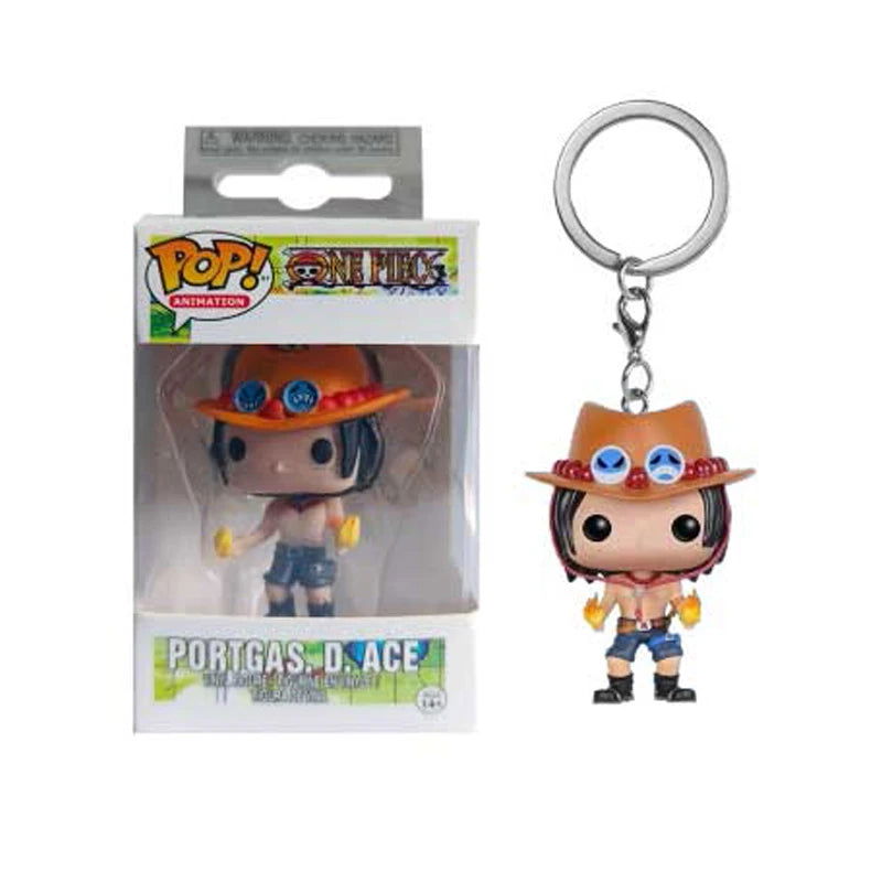 POP Keychain One Piece Figure Luffy ZORO Chopper AISI Luo Luffytaro Action Collection Model Toys Brinquedos For Christmas Gift - Slobuy