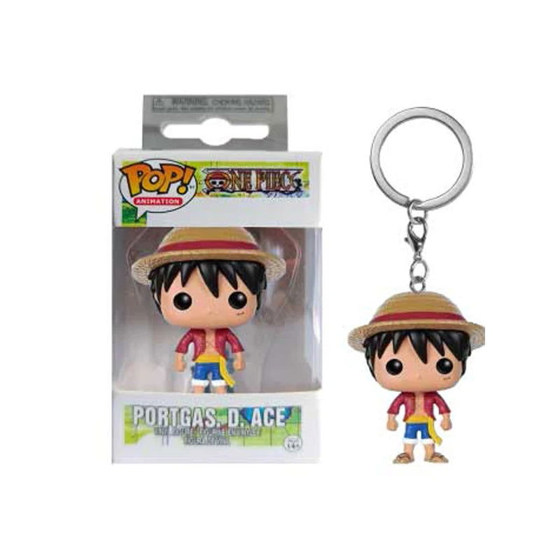 POP Keychain One Piece Figure Luffy ZORO Chopper AISI Luo Luffytaro Action Collection Model Toys Brinquedos For Christmas Gift - Slobuy