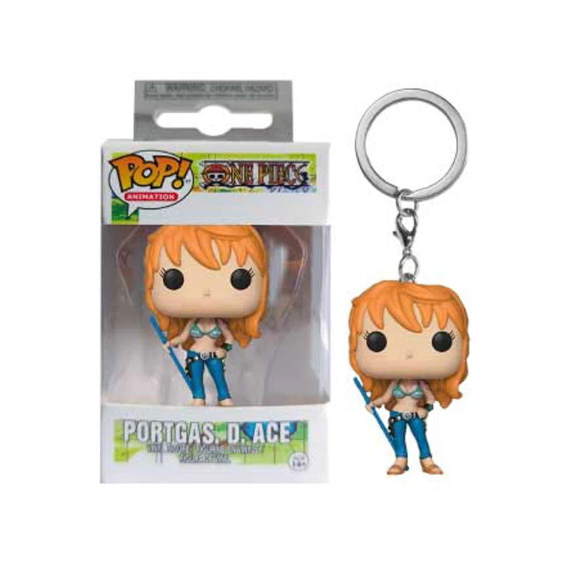 POP Keychain One Piece Figure Luffy ZORO Chopper AISI Luo Luffytaro Action Collection Model Toys Brinquedos For Christmas Gift - Slobuy