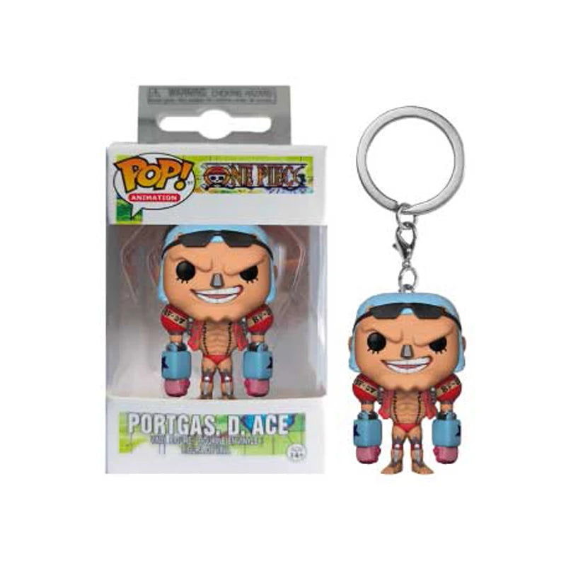 POP Keychain One Piece Figure Luffy ZORO Chopper AISI Luo Luffytaro Action Collection Model Toys Brinquedos For Christmas Gift - Slobuy