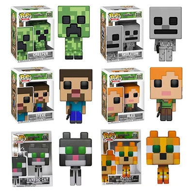 POP Minecrafts Figure Steve Zombie Doll Decoration Ornaments Alex #317 Null PVC Action Figure Collection Model Child Toy Gift - Slobuy