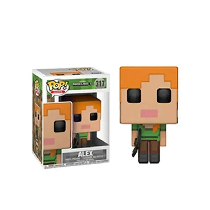 POP Minecrafts Figure Steve Zombie Doll Decoration Ornaments Alex #317 Null PVC Action Figure Collection Model Child Toy Gift - Slobuy