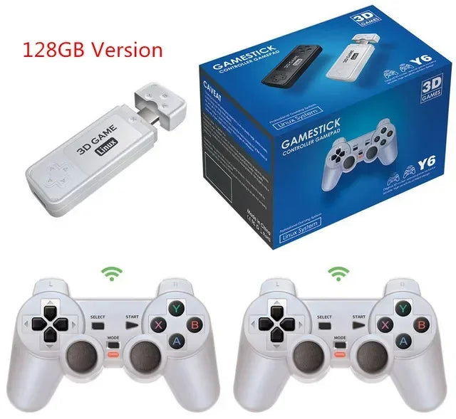 POWKIDDY Y6 Portable Video Game Players HD Retro Handheld Game Controllers TV Console Gaming Stick 40 Emulator 10000+ games - Slobuy